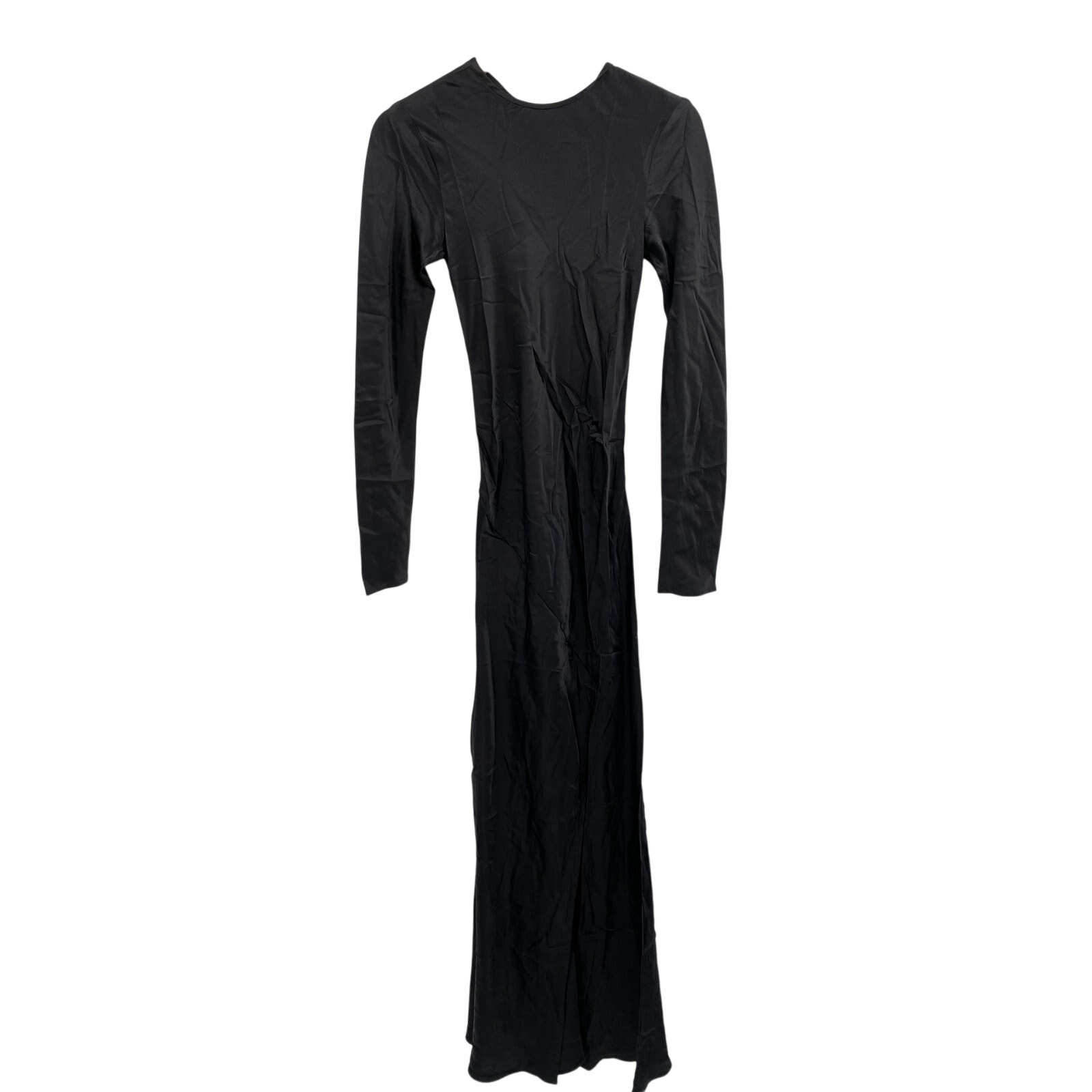 Sir. 2 Black 100% Silk Long Sleeve Soleil Maxi Dress — image 6 of 8